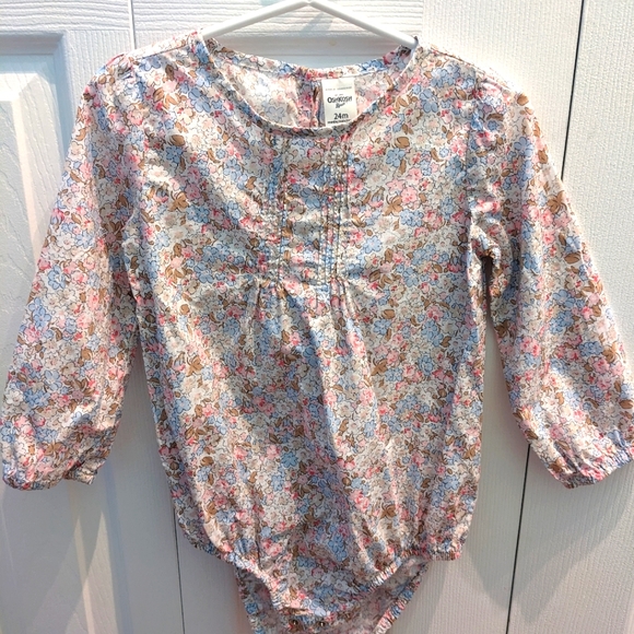 Oshkosh Floral Blouse, Size 24 months - Picture 1 of 3